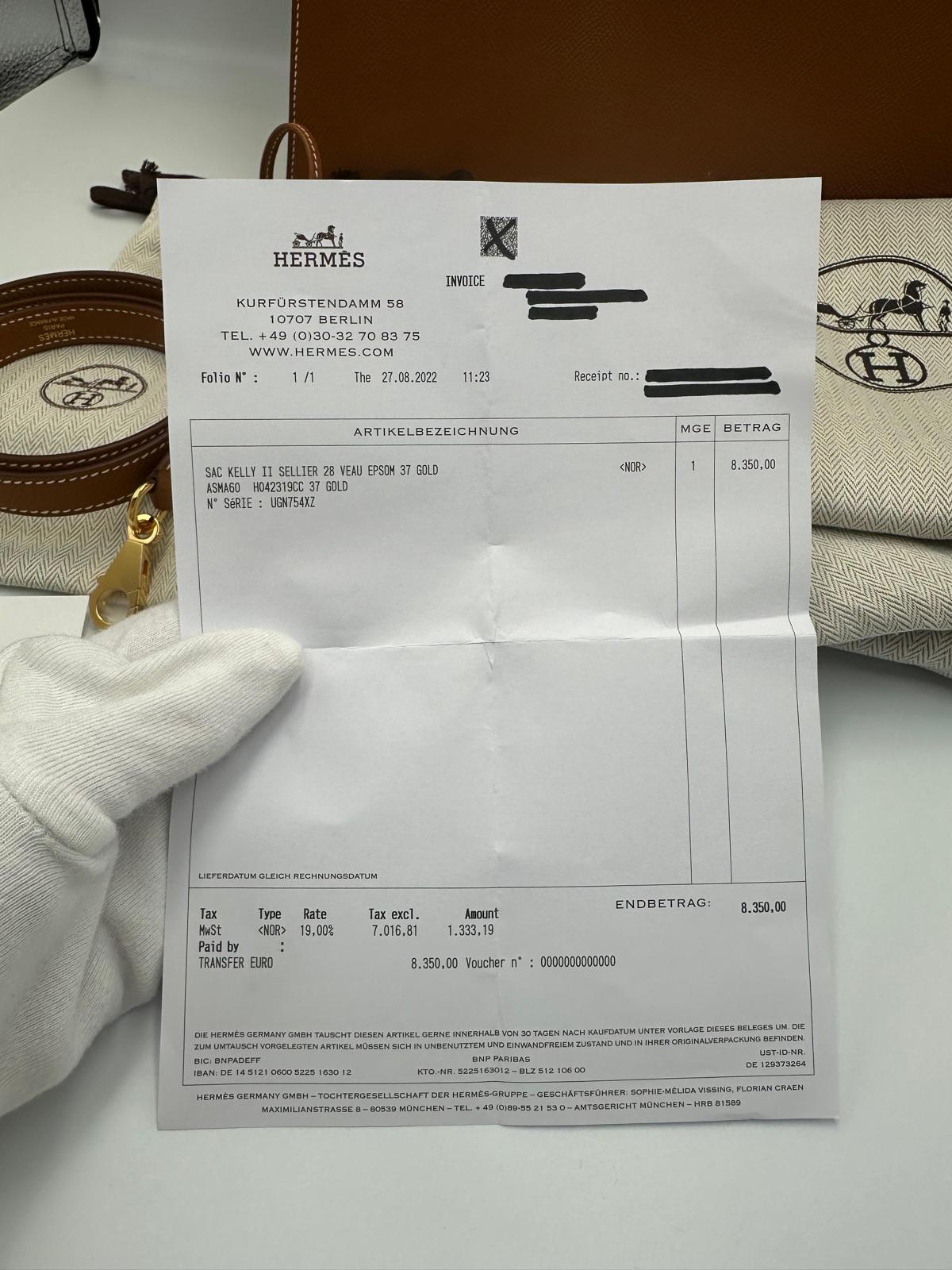 Hermès Kelly 25cm Gold Epsom GHW